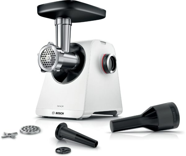 BOSCH MFWS420W MultiPower S4 húsdaráló 1900 W teljesítménnyel és kolbásztöltővel