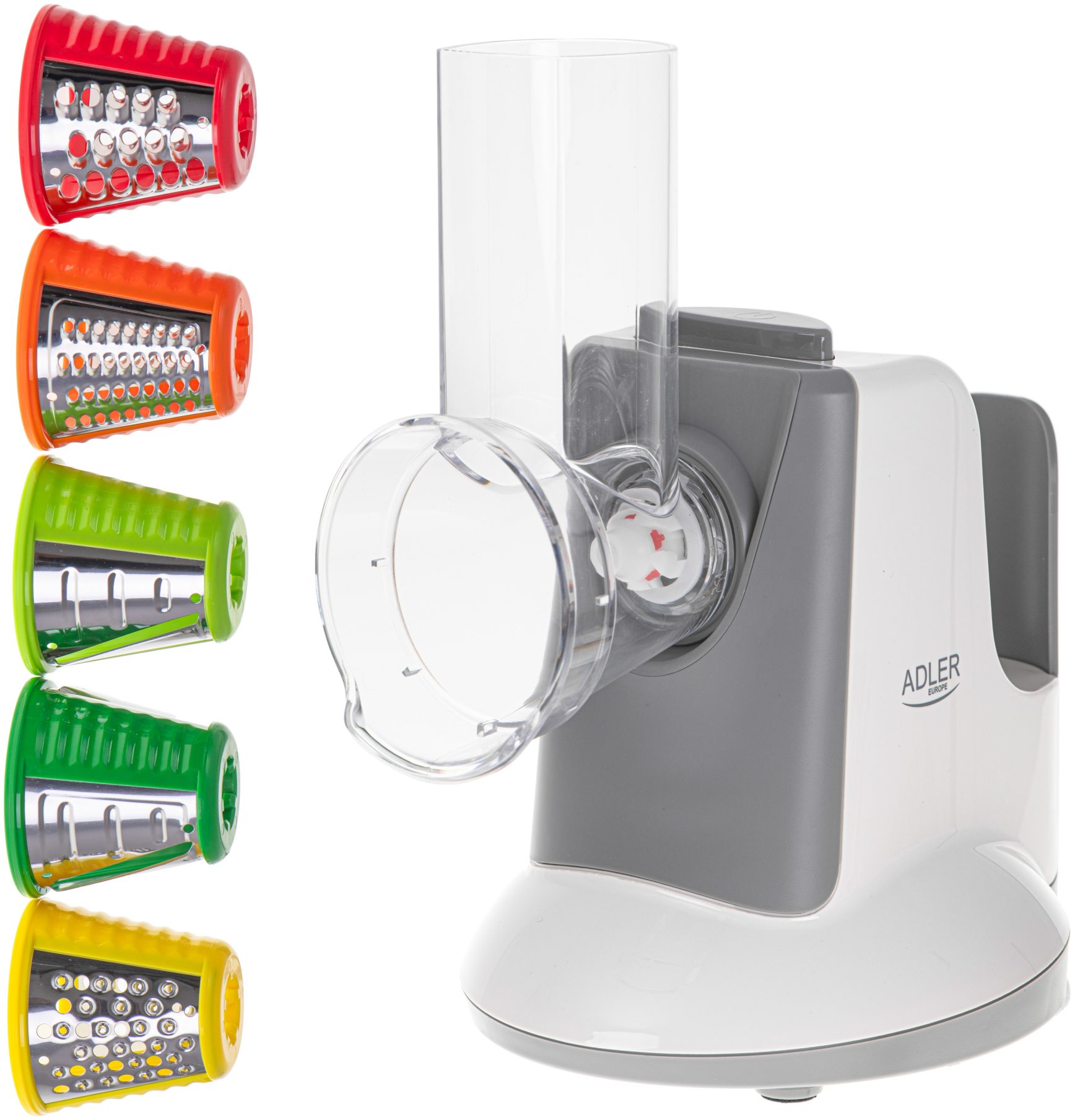 ADLER AD4815 szürke zöldségszeletelő 5 tartozékkal, 150 W – 2. kép