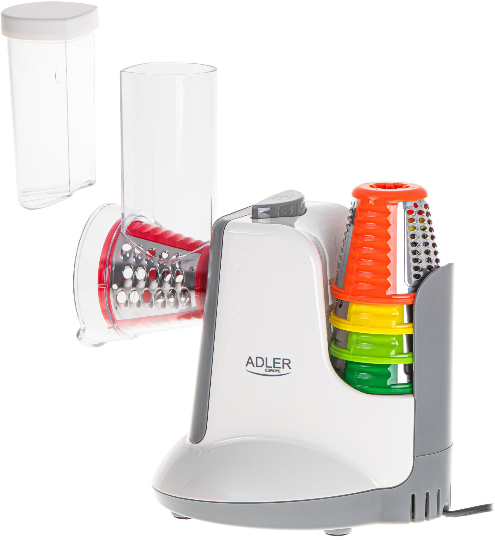 ADLER AD4815 szürke zöldségszeletelő 5 tartozékkal, 150 W – 4. kép