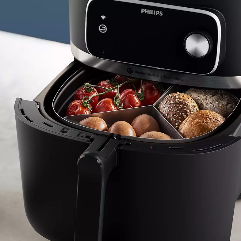 PHILIPS HD9916/00 rozsdamentes acél Airfryer kosármegosztó – 2. kép