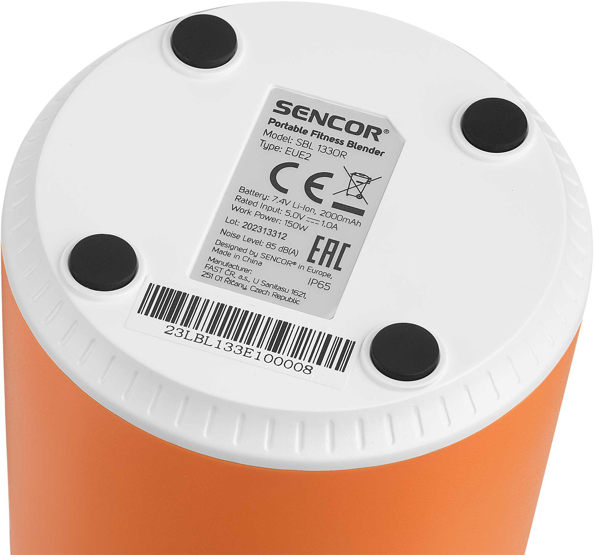 SENCOR SBL 133OR hordozható smoothie mixer, 500 ml, narancssárga – 6. kép