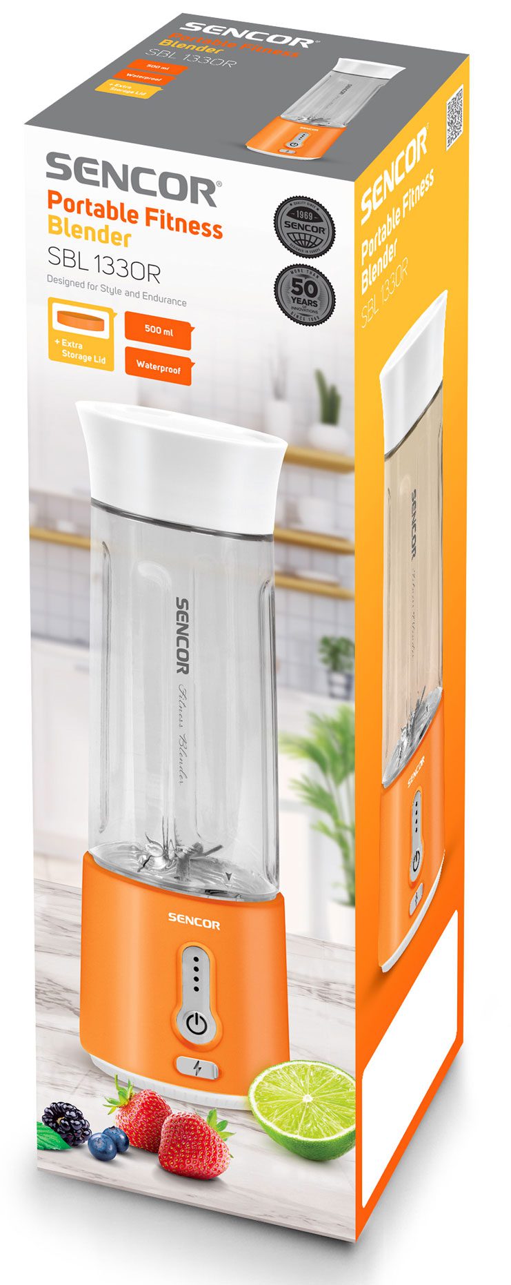 SENCOR SBL 133OR hordozható smoothie mixer, 500 ml, narancssárga – 11. kép