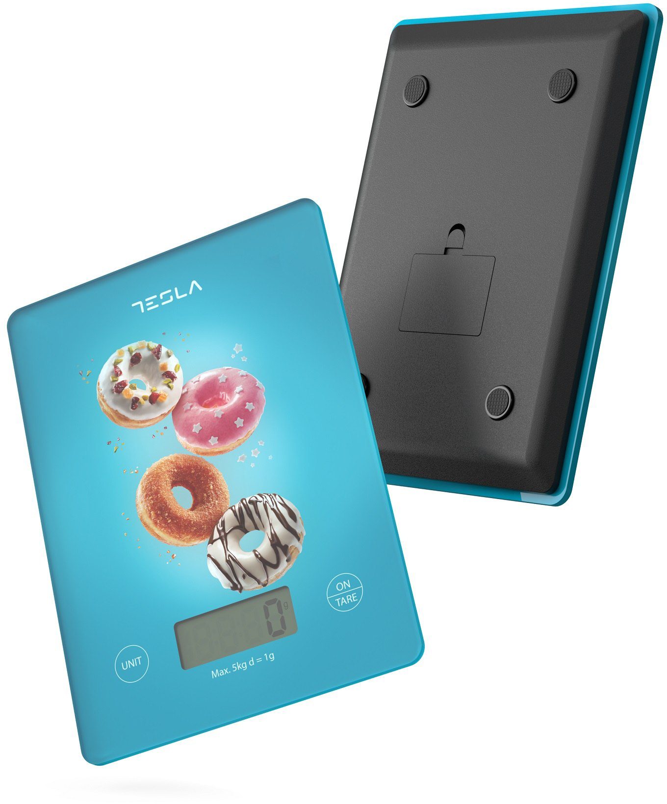 TESLA KS100BL kék digitális konyhai mérleg, 5 kg-os kapacitással – 5. kép