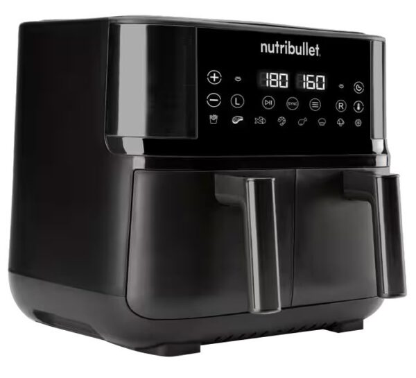 NUTRIBULLET NBA081B kétkosaras forrólevegős sütő, 8 l, 2850 W