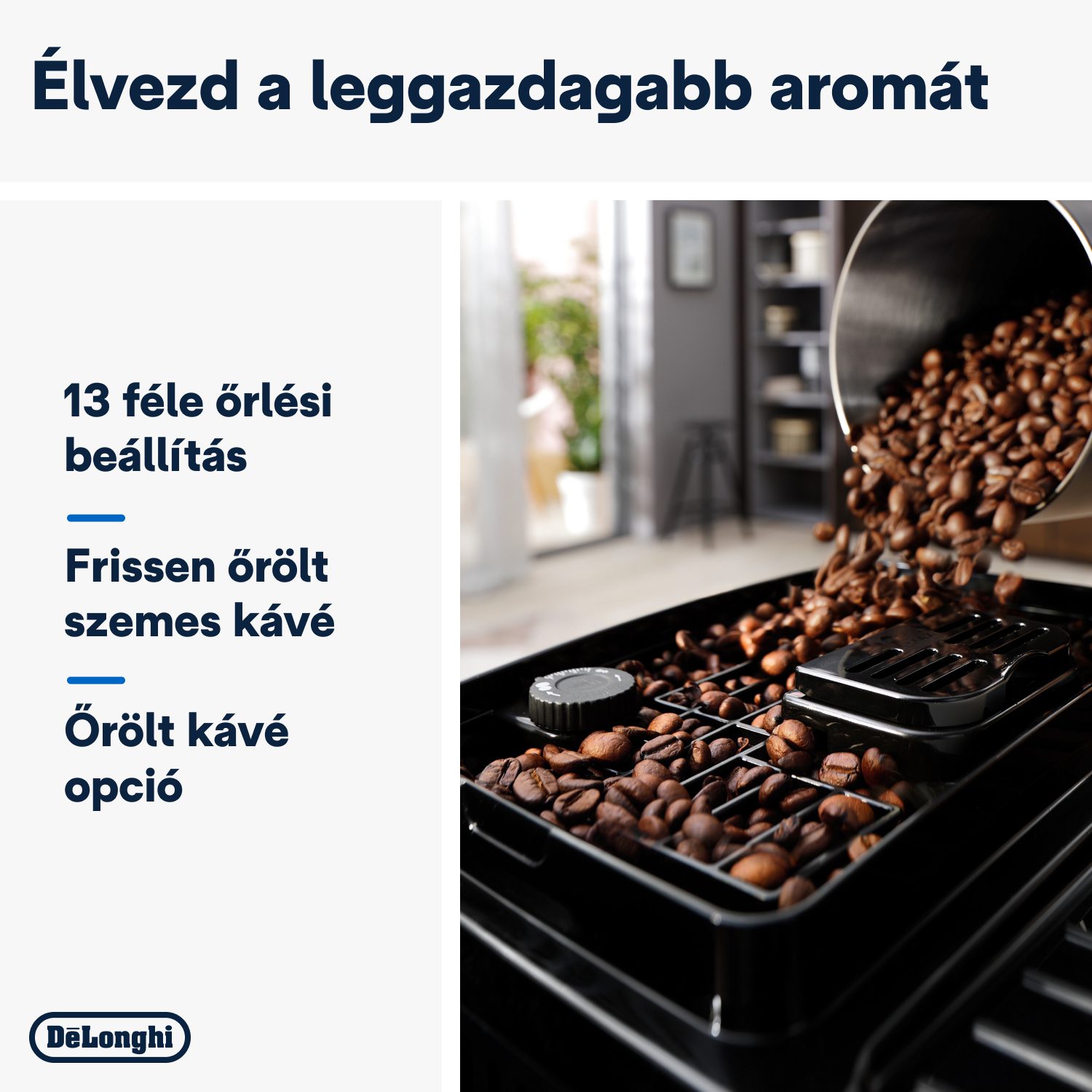 DE-LONGHI Magnifica Start ECAM220.60.B automata kávéfőző tejtartállyal, fekete – 4. kép