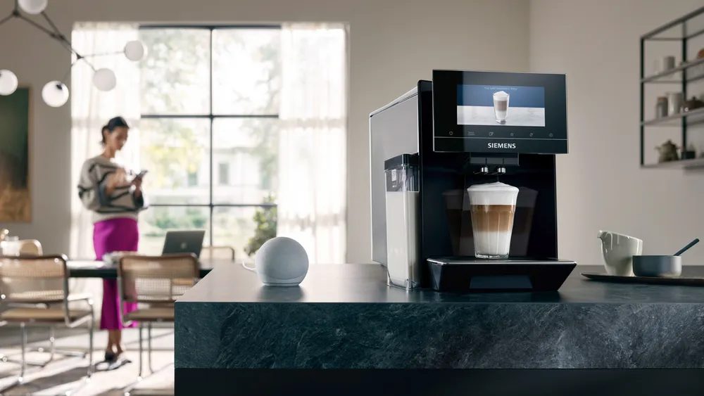 SIEMENS TQ903R09 EQ900 automata kávéfőző 19 bar nyomással, 6,8 hüvelykes TFT-kijelzővel, fekete – 4. kép