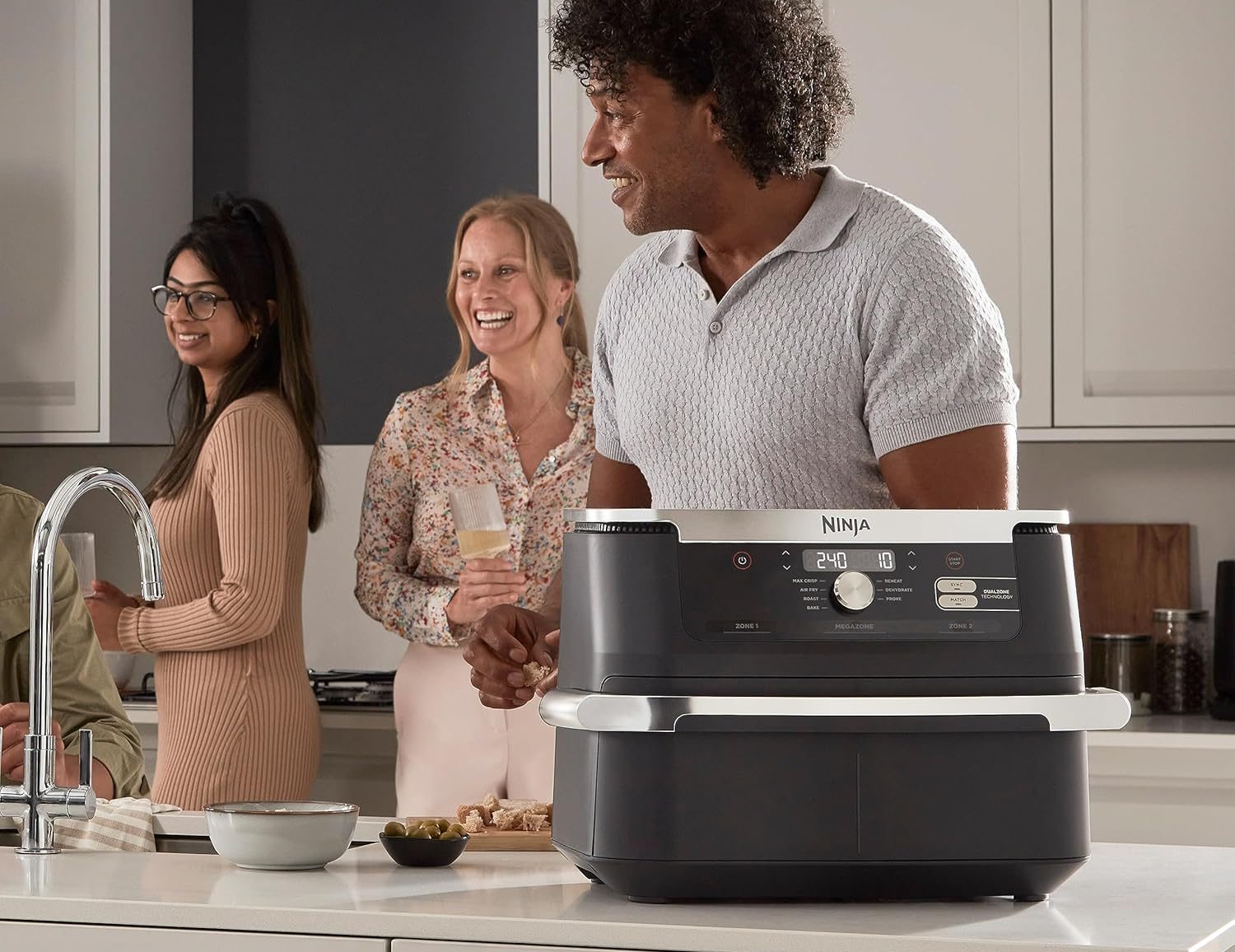 NINJA AF500EU Foodi FlexDrawer 10,4 literes kétzónás forrólevegős sütő – 4. kép
