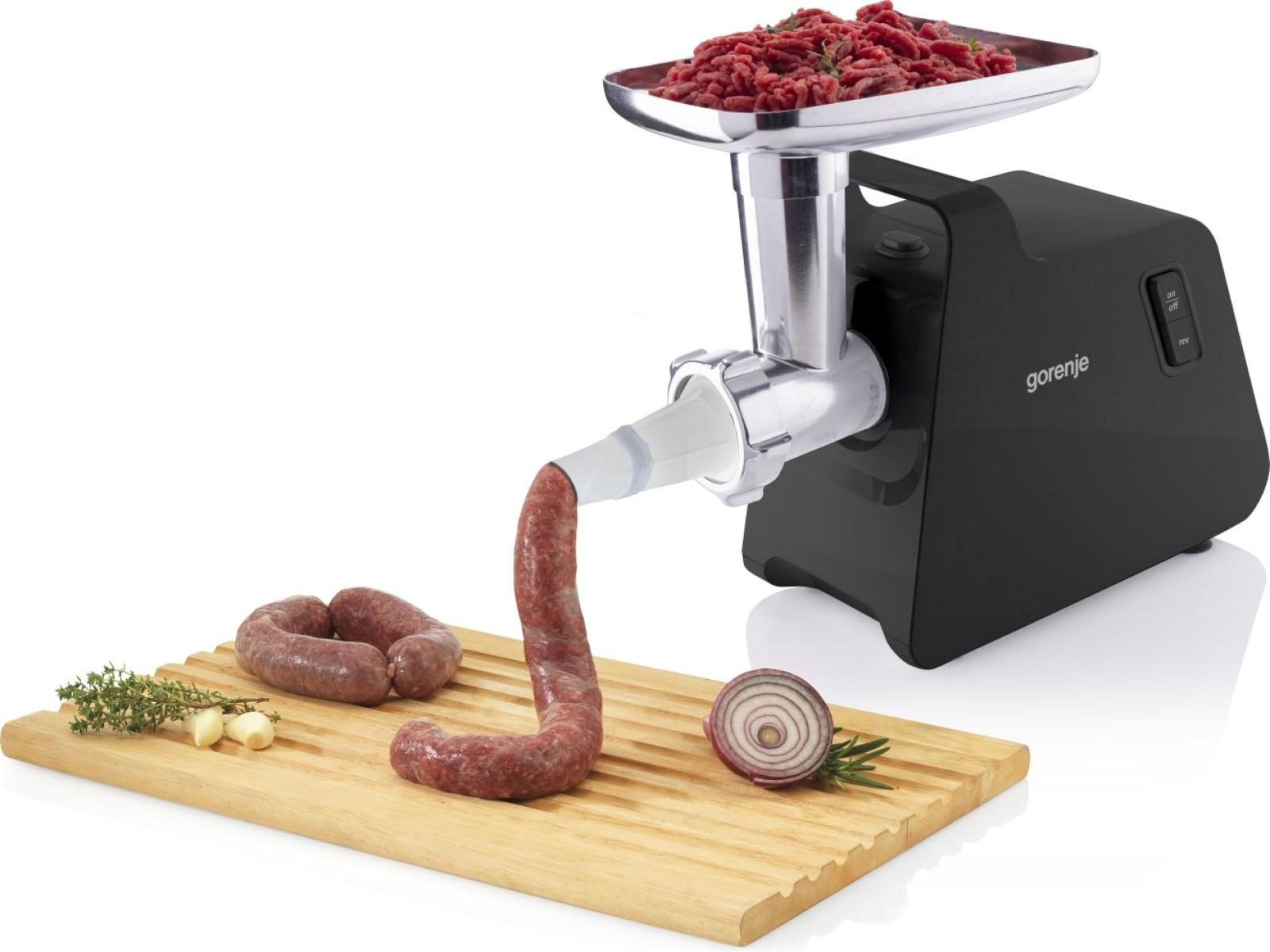 GORENJE MG2001SB húsdaráló hurkatöltő és szeletelő tartozékokkal – 3. kép