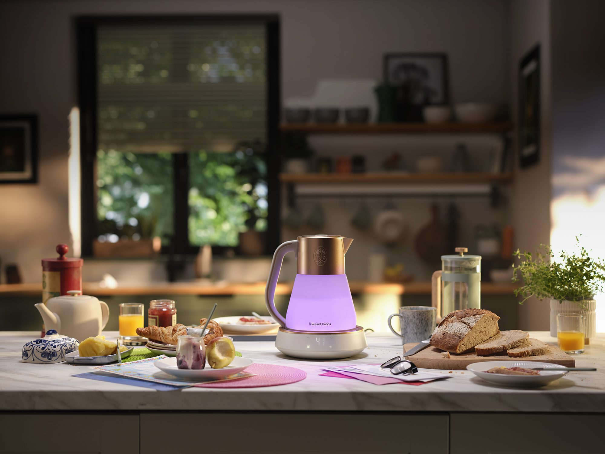 RUSSELL HOBBS 27450-70/RH Calm üveg vízforraló színváltó fénnyel és dallamokkal – 5. kép
