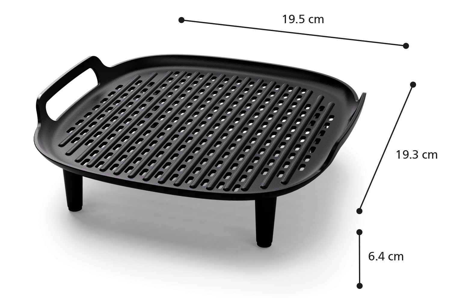 PHILIPS HD9946/00 fekete grillrács és nyársszett forrólevegős sütőkhöz – 2. kép