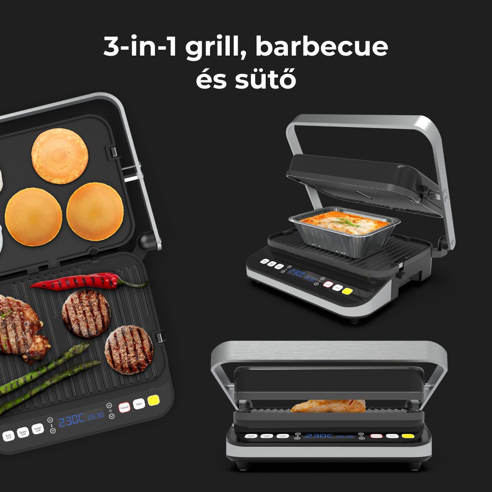 AENO AEG0001 elektromos grill 3 az 1-ben, 2000 W – 5. kép