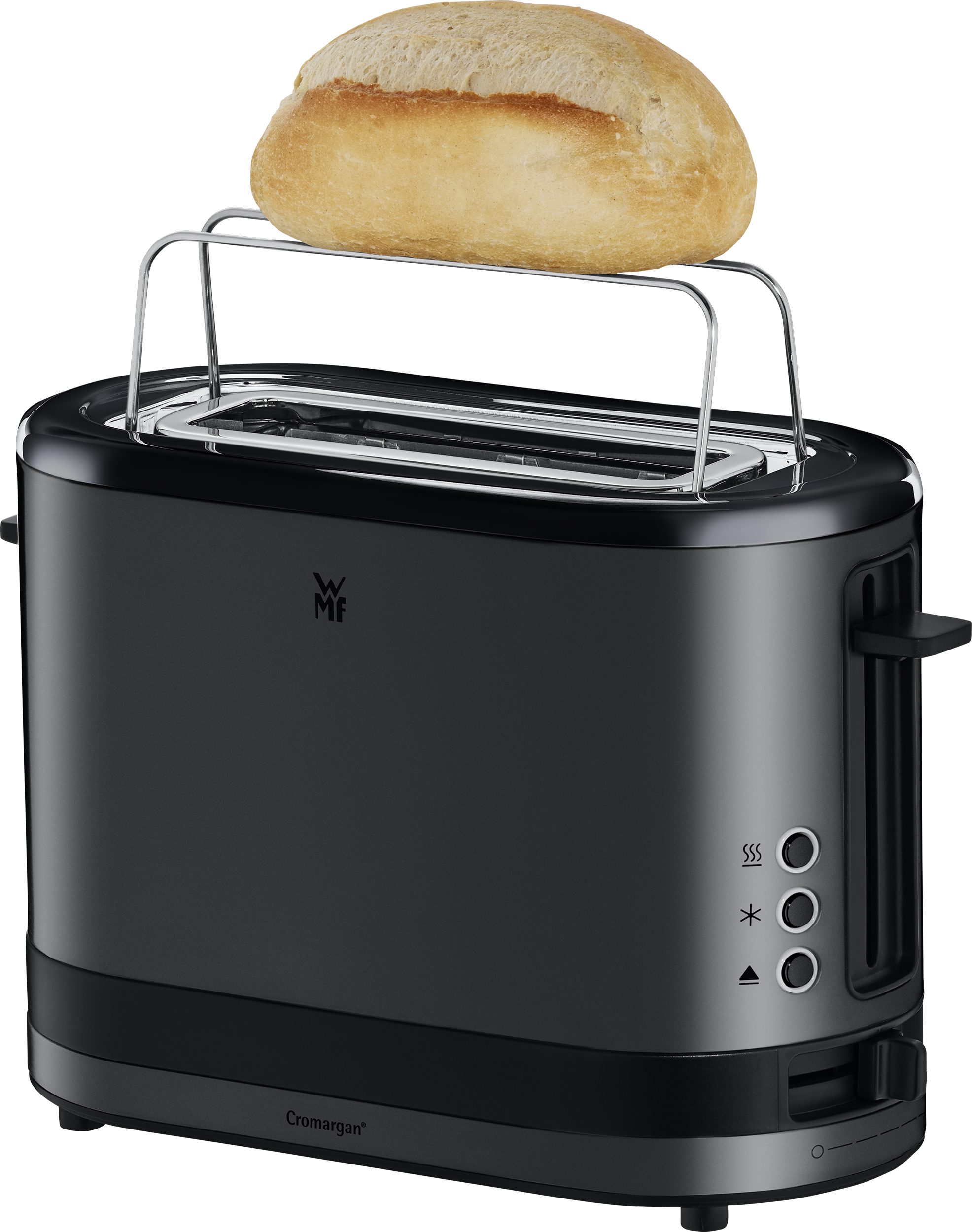 WMF KITCHENminis® egynyílásos fekete kenyérpirító, 600 W – 3. kép