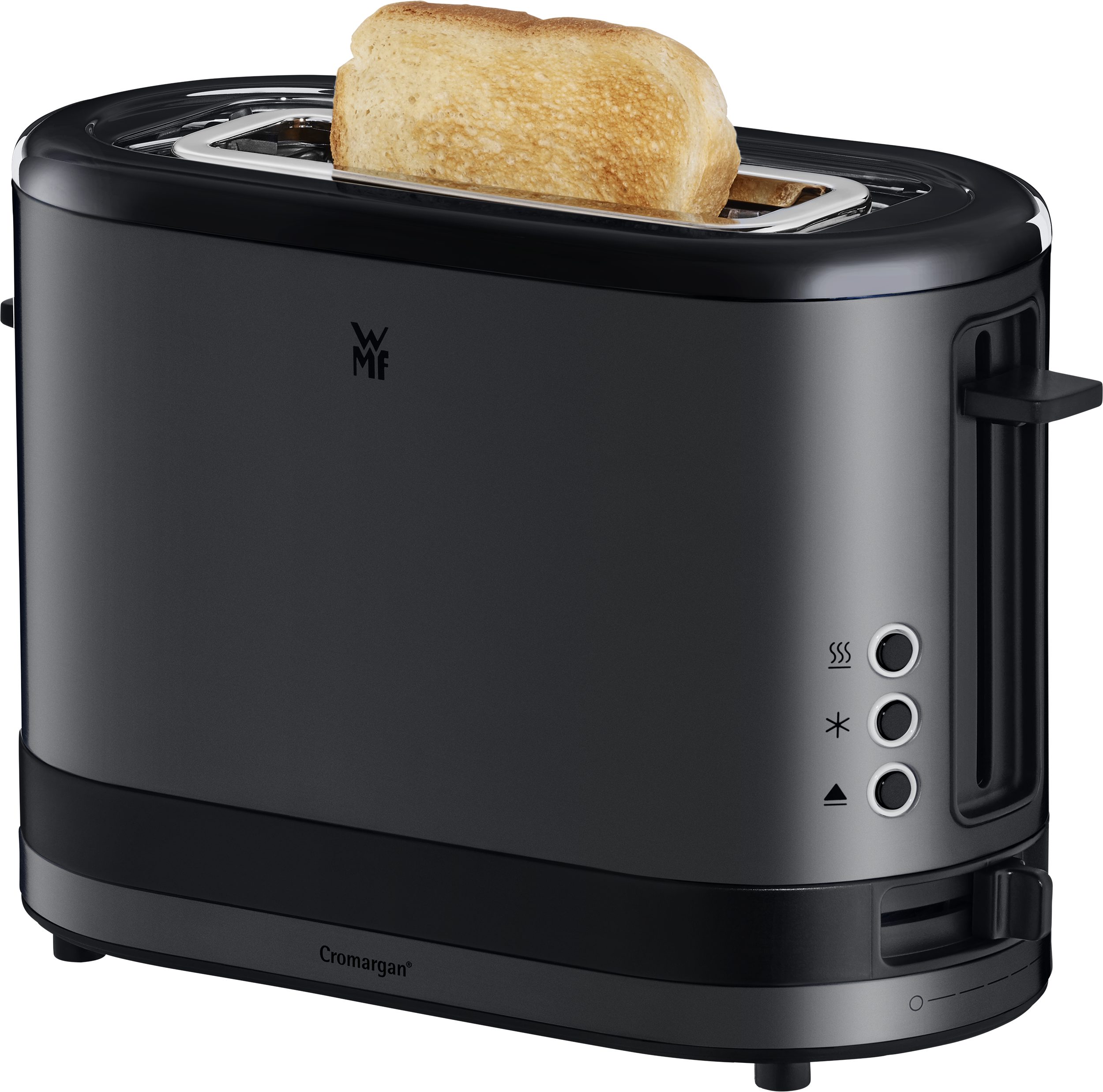 WMF KITCHENminis® egynyílásos fekete kenyérpirító, 600 W – 5. kép