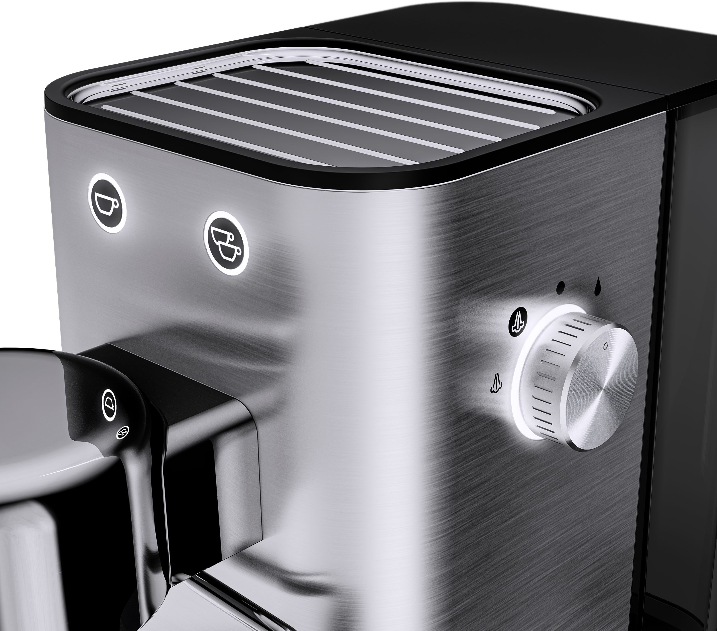 WMF Lumero 1400 W-os karos eszpresszógép tejhabosítóval – 4. kép