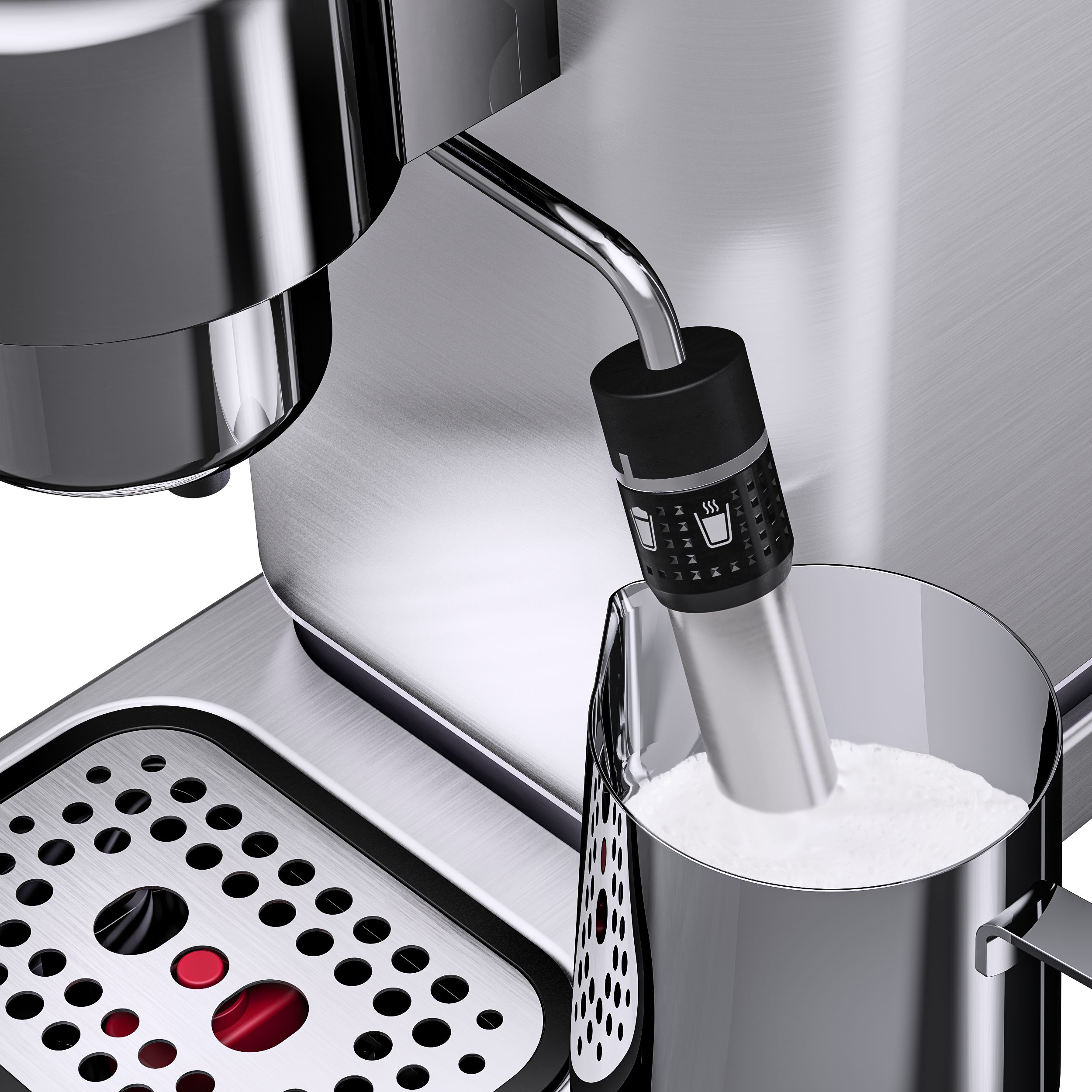 WMF Lumero 1400 W-os karos eszpresszógép tejhabosítóval – 5. kép