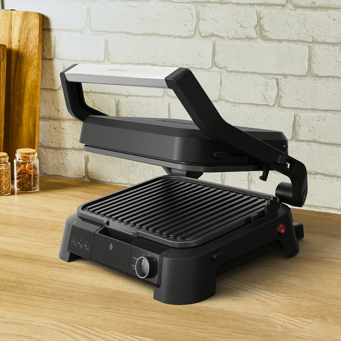 TEFAL GC5108E0 Supergrill XL fekete 3 az 1-ben grillsütő – 2. kép