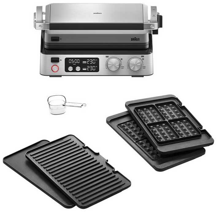 BRAUN CG7044 kontaktgrill külön szabályozható sütőlapokkal – 2. kép