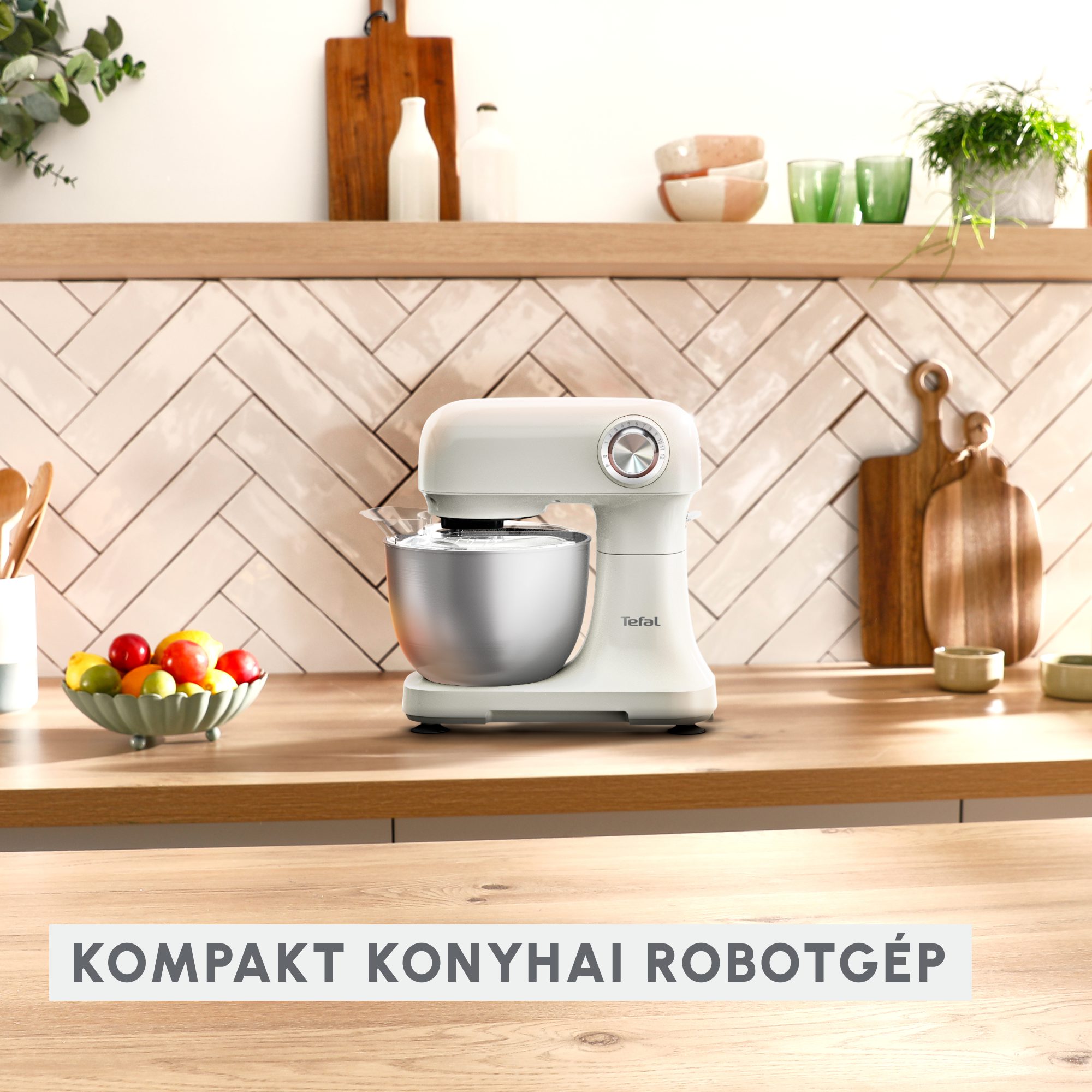 TEFAL QB140AF0 Bake Easy fehér konyhai robotgép 3,5 literes tállal – 2. kép