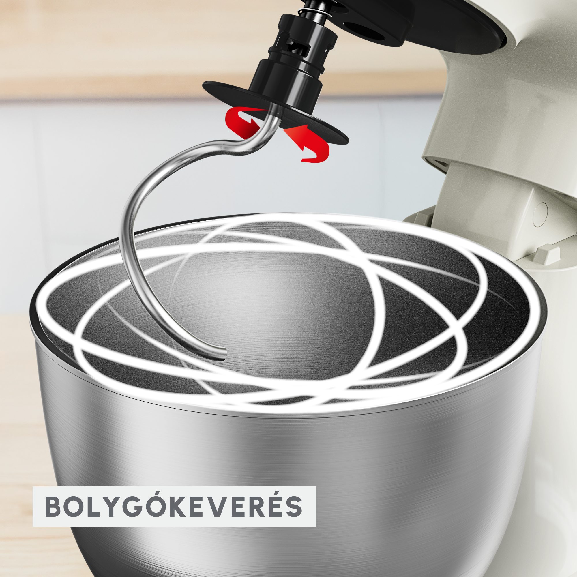 TEFAL QB140AF0 Bake Easy fehér konyhai robotgép 3,5 literes tállal – 6. kép