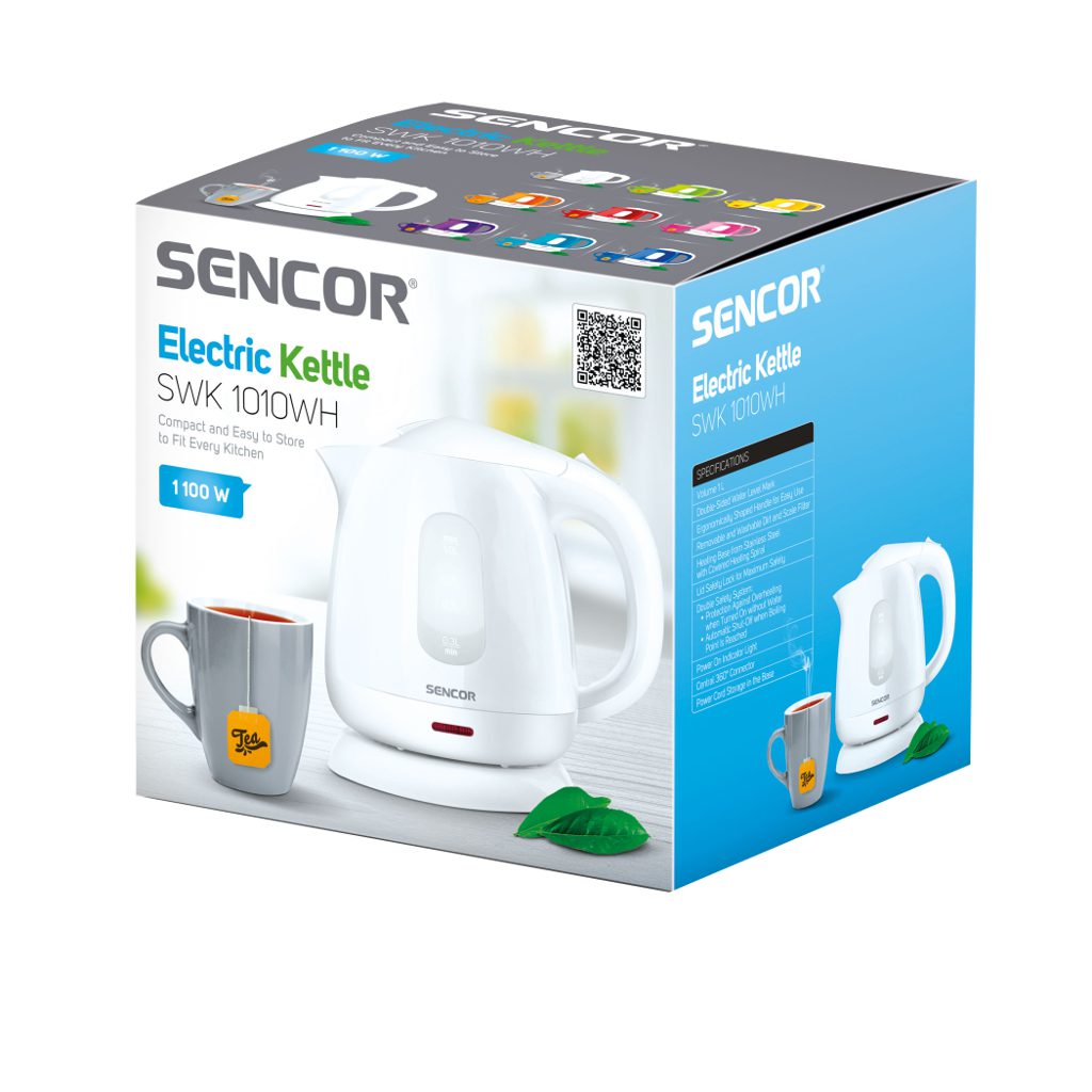 SENCOR SWK 1010WH 1 literes fehér vízforraló rejtett fűtőszállal – 3. kép