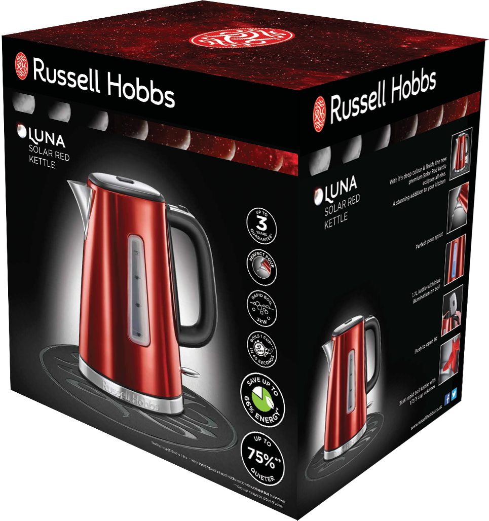 RUSSELL HOBBS 23210-70 Luna piros vízforraló, 1,7 l, 2400 W – 2. kép