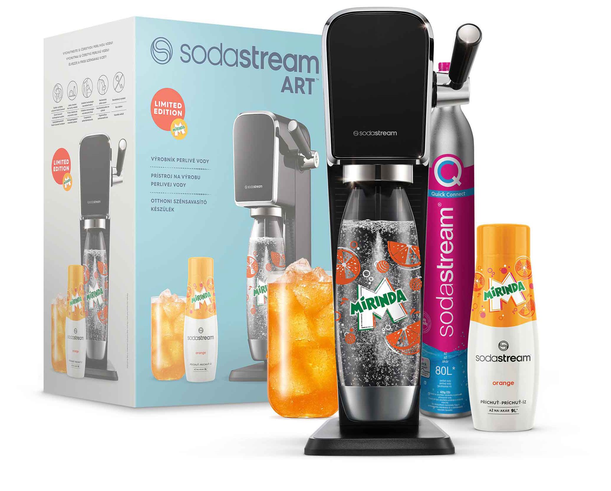 SODA STREAM SM ART Black MIRINDA Megapack szódagép szett Mirinda palackkal – 5. kép