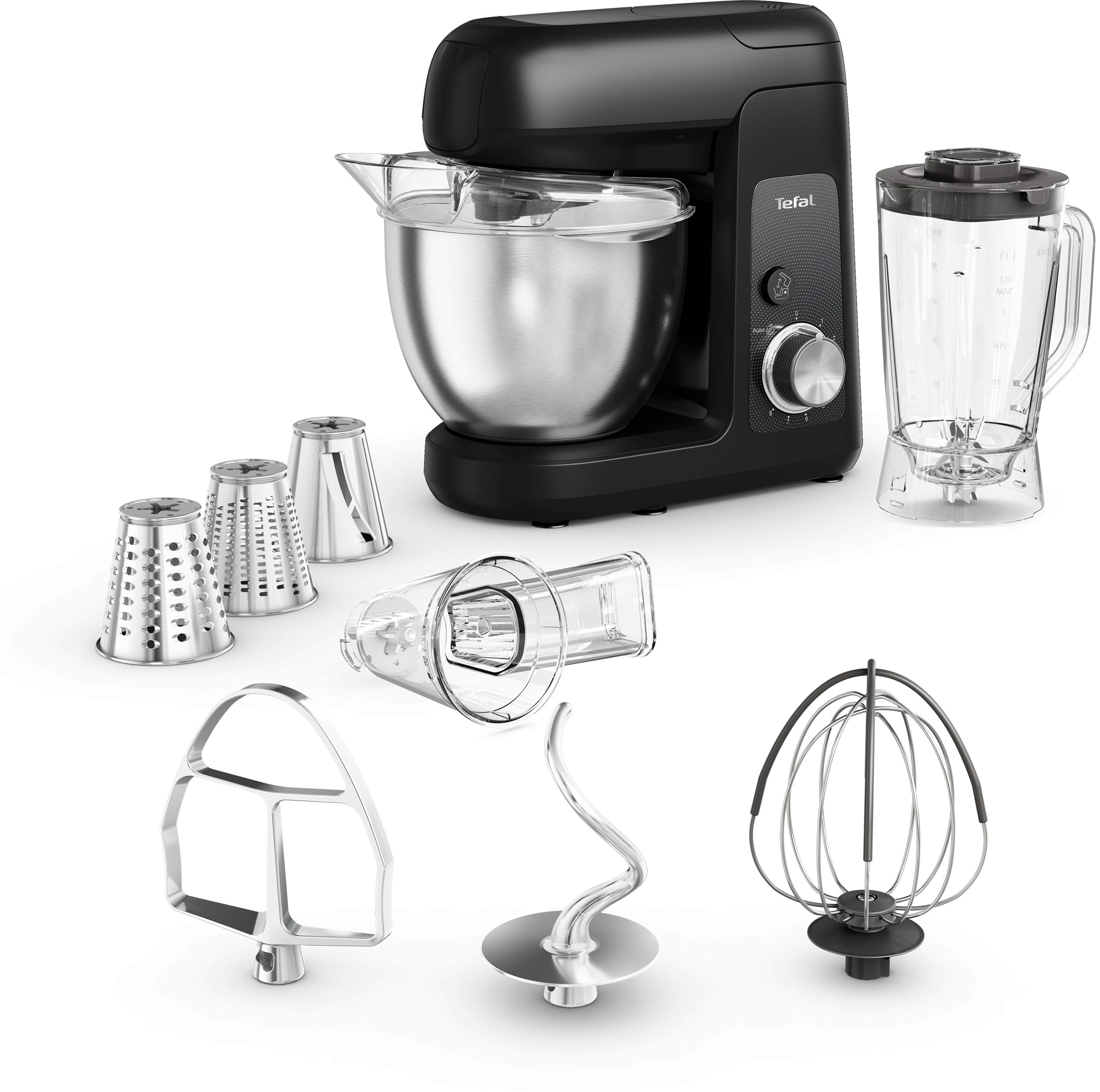 TEFAL QB522838 Bake Partner fekete konyhai robotgép 1100 W-os motorral – 2. kép