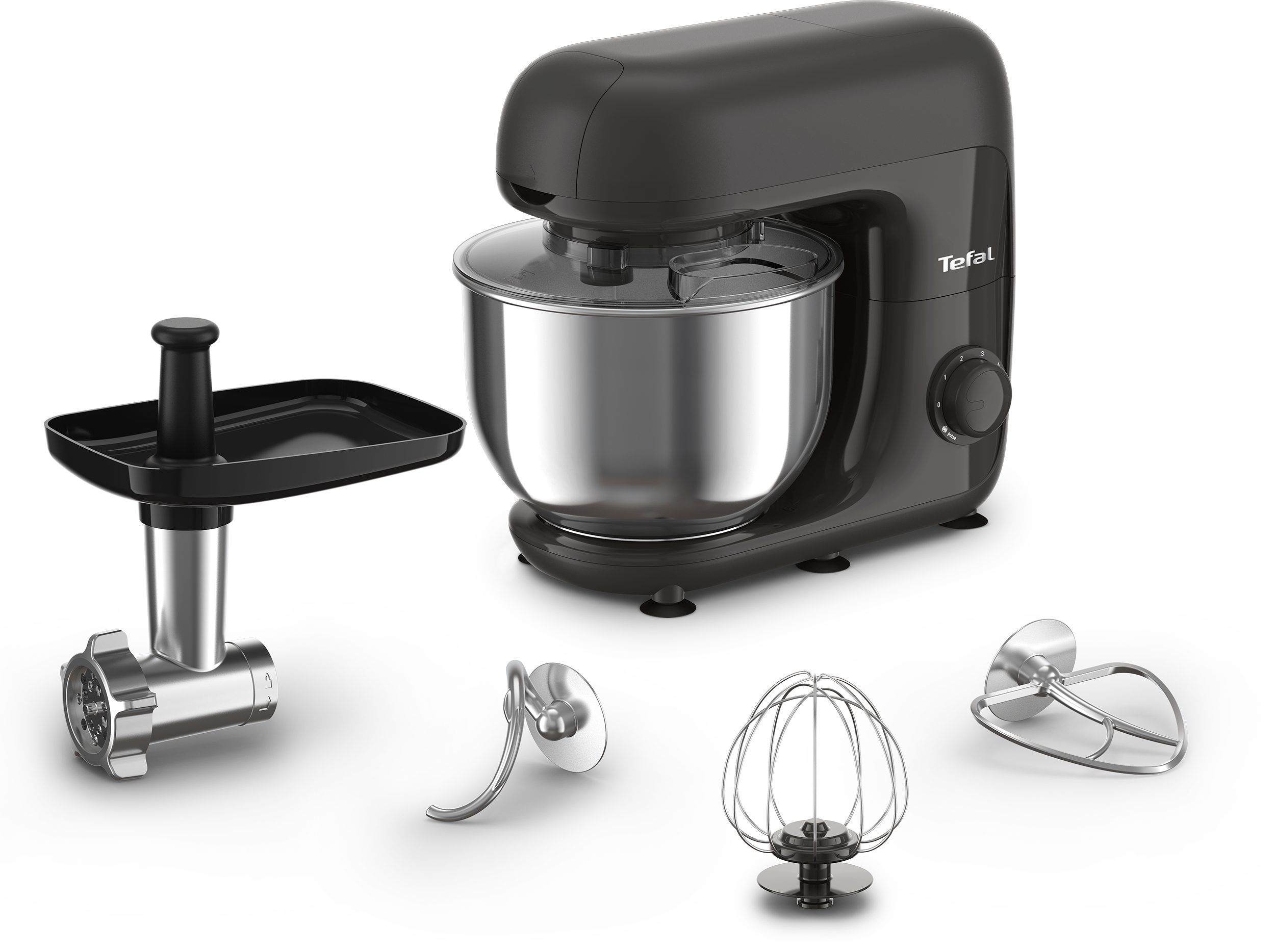 TEFAL QB161H38 Bake Essential Black MM konyhai robotgép húsdarálóval – 3. kép