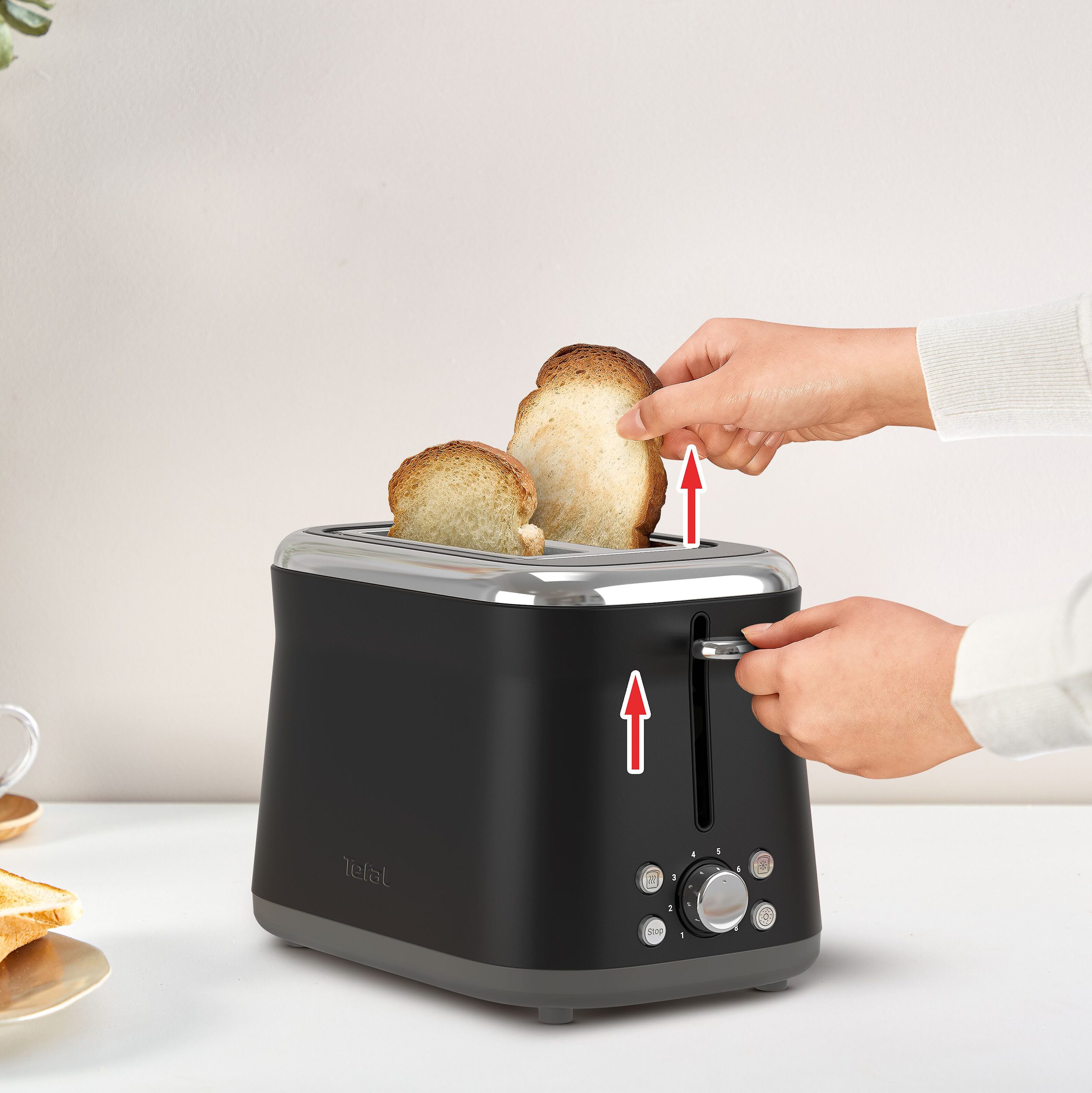 TEFAL TT7208E0 Collection Black kétrekeszes kenyérpirító – 5. kép