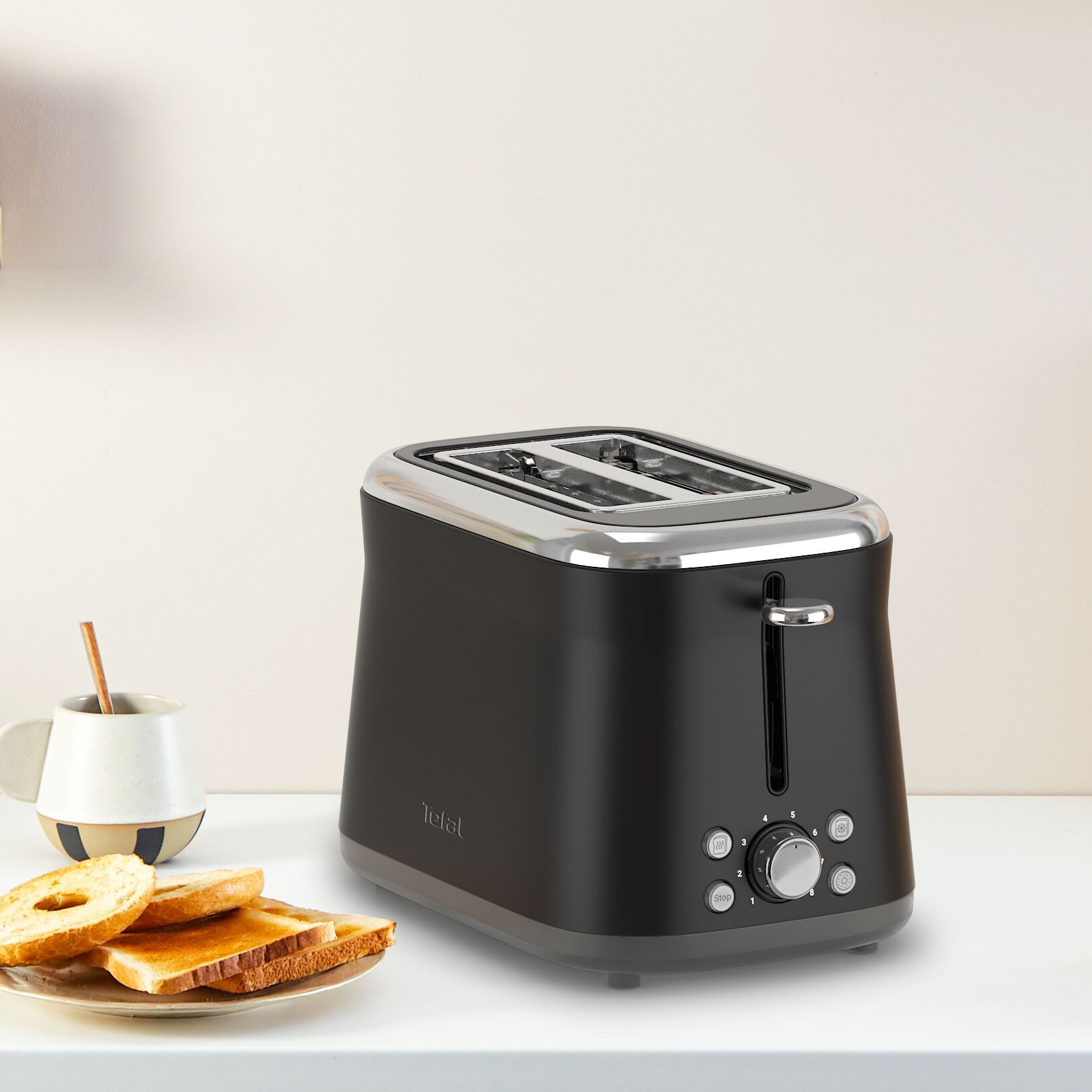 TEFAL TT7208E0 Collection Black kétrekeszes kenyérpirító – 6. kép