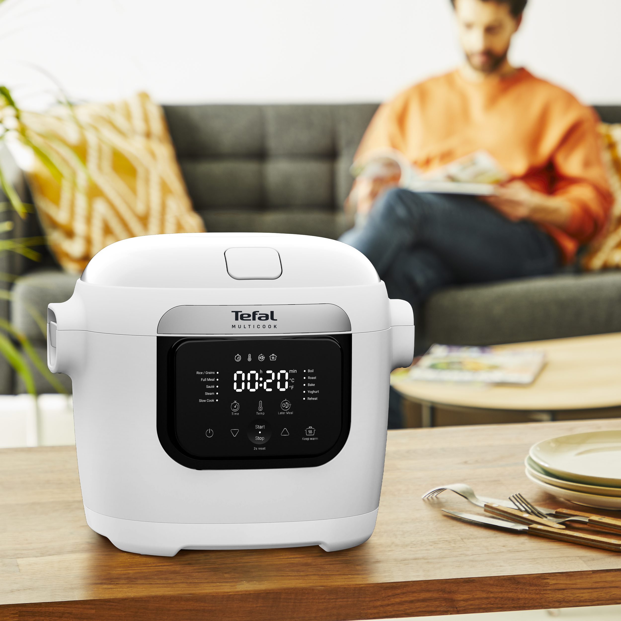 TEFAL MY700BF0 Multicook Nube 6 l-es multifunkciós főzőedény és forrólevegős sütő – 5. kép