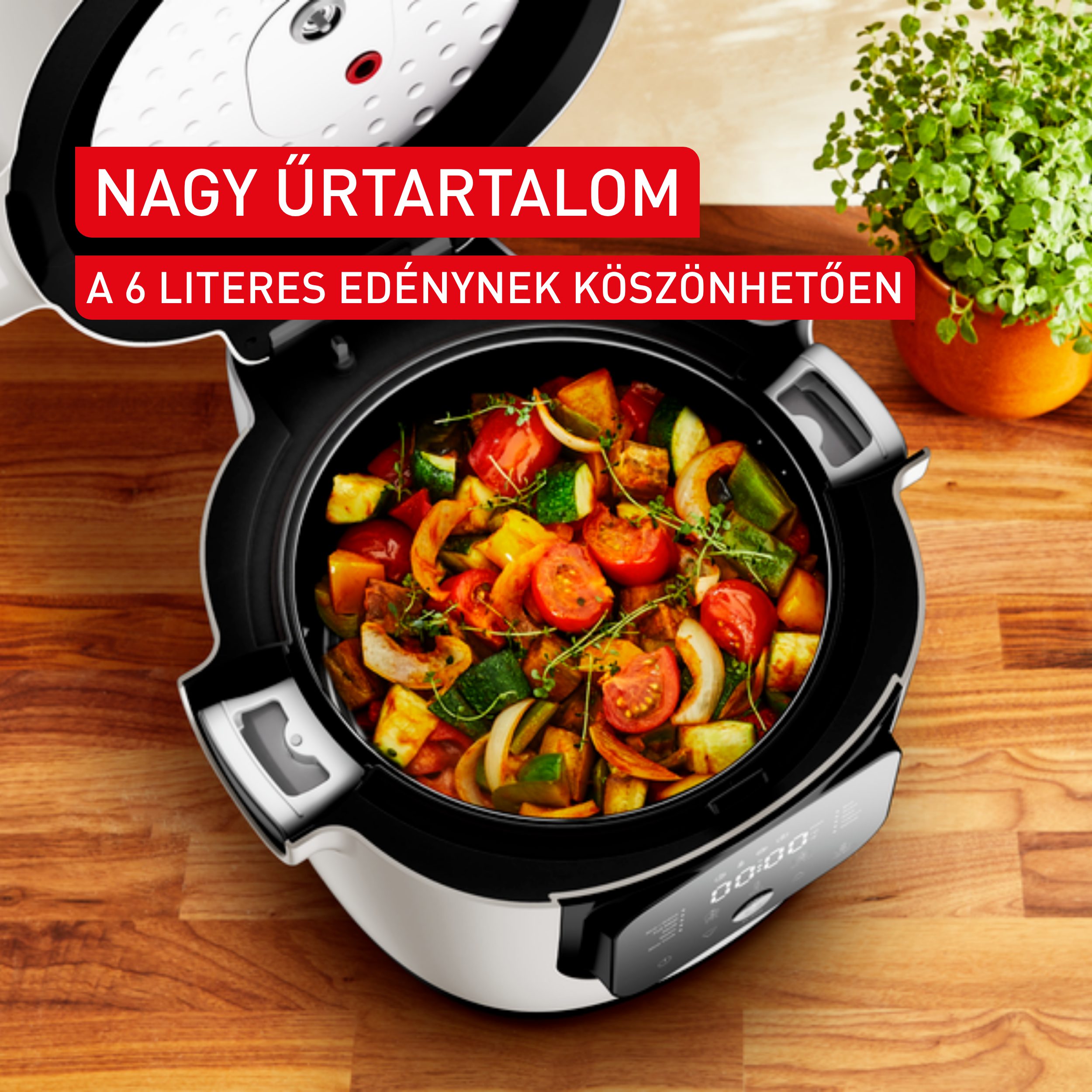 TEFAL MY700BF0 Multicook Nube 6 l-es multifunkciós főzőedény és forrólevegős sütő – 9. kép