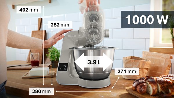 BOSCH MUM5XL72 konyhai robotgép mérleggel, turmixgéppel és húsdarálóval, 1000 W – 2. kép