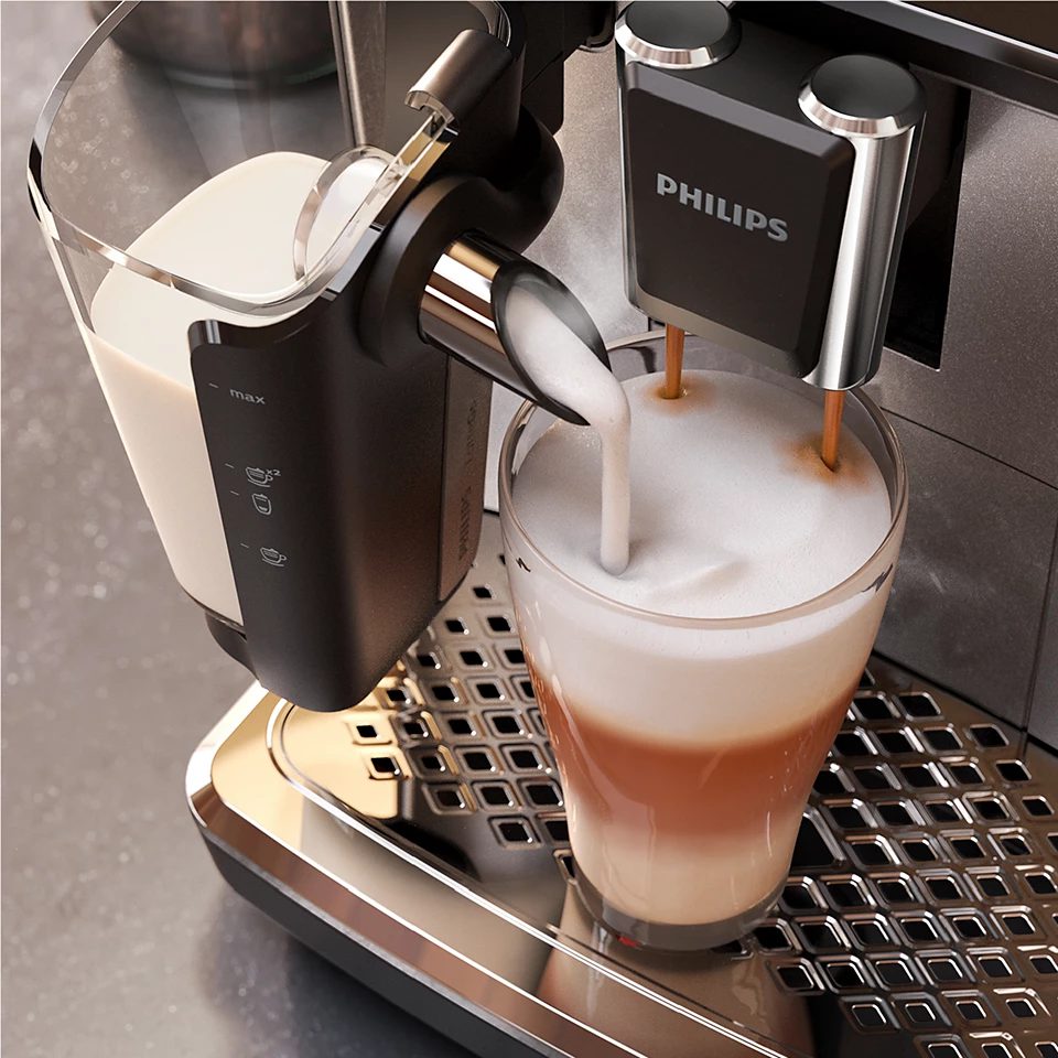 PHILIPS LatteGo CA6708/20 fekete tejhabosító tárolófedéllel – 3. kép