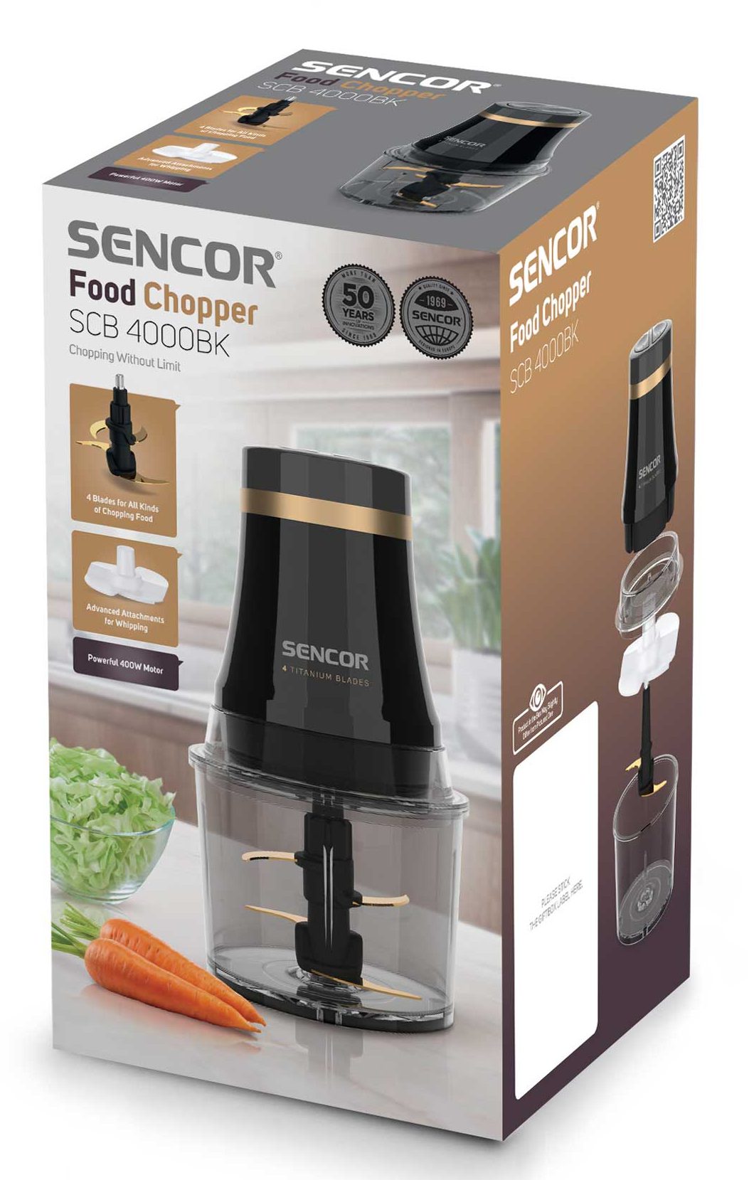SENCOR SCB 4000BK kétfokozatú aprító titánbevonatú késekkel – 9. kép