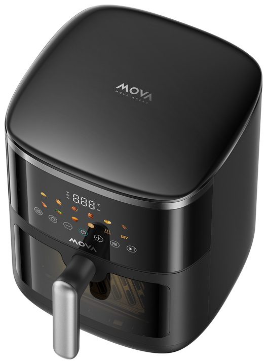 MOVA FD10 Pro Max fekete forrólevegős sütő 6 literes kosárral – 3. kép